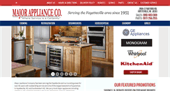 Desktop Screenshot of majorappliancenc.com