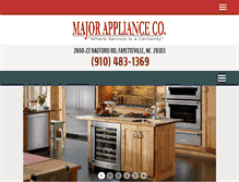 Tablet Screenshot of majorappliancenc.com